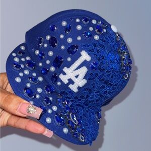 Embellished Blue Women's Cap